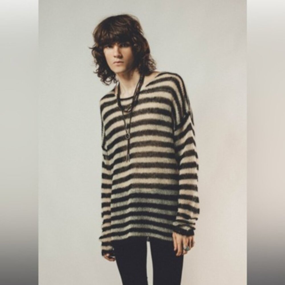 Other UK Navarro Jumper, Black White Stripes, EUC - Picture 3 of 6